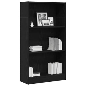 Schwarzes Bücherregal Eichen-Optik 60x109 cm