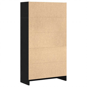 Schwarzes Bücherregal Eichen-Optik 60x109 cm