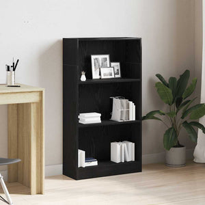 Schwarzes Bücherregal Eichen-Optik 60x109 cm