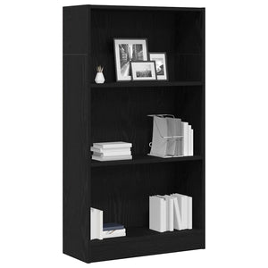 Schwarzes Bücherregal Eichen-Optik 60x109 cm