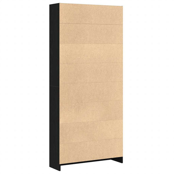 Bücherregal Schwarz Eichen-Optik 80x176 cm