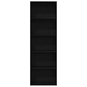 Bücherregal Schwarz Eiche 60x30x189 cm