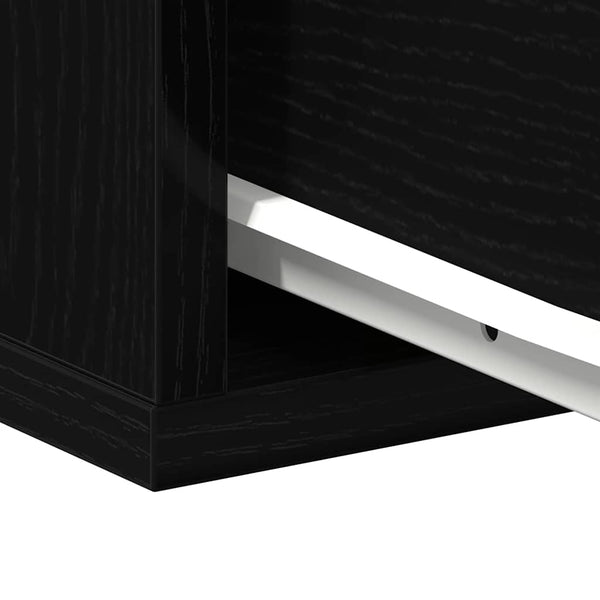 Nachttisch Schwarz Eichenoptik 40x30x30cm