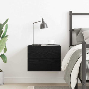Nachttisch Schwarz Eichenoptik 40x30x30cm