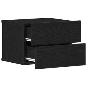 Nachttisch Schwarz Eichenoptik 40x30x30cm
