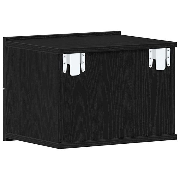Nachttisch Schwarz Eichenoptik 40x30x30cm