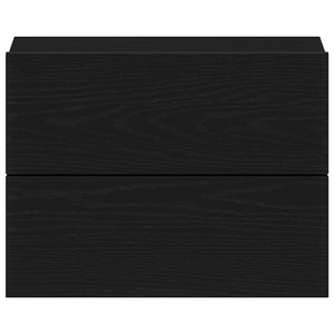 Nachttisch Schwarz Eichenoptik 40x30x30cm