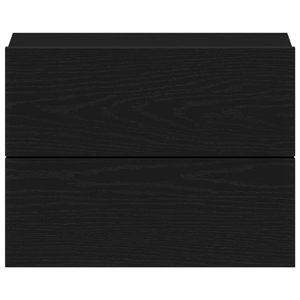 Nachttisch Schwarz Eichenoptik 40x30x30cm