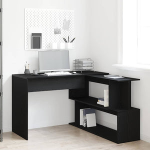 Schreibtisch Schwarz Eichenoptik 200 cm