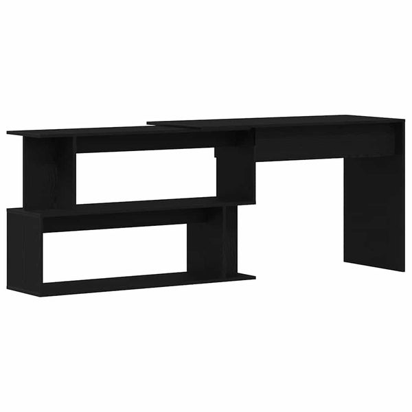 Schreibtisch Schwarz Eichenoptik 200 cm