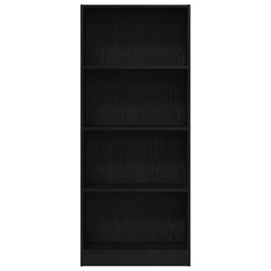 Bücherregal Schwarz Eichen-Optik