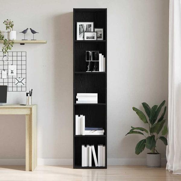 Bücherregal Eiche Schwarz 189 cm