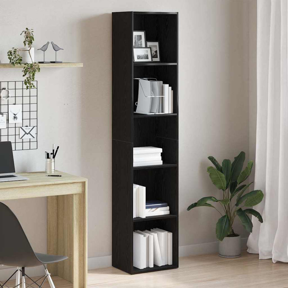 Bücherregal Eiche Schwarz 189 cm