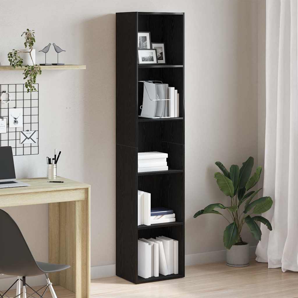 Bücherregal Eiche Schwarz 189 cm
