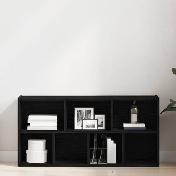 Bücherregal Schwarz Eichen-Optik 104 cm