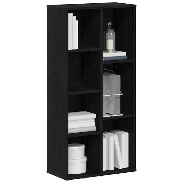 Bücherregal Schwarz Eichen-Optik 104 cm