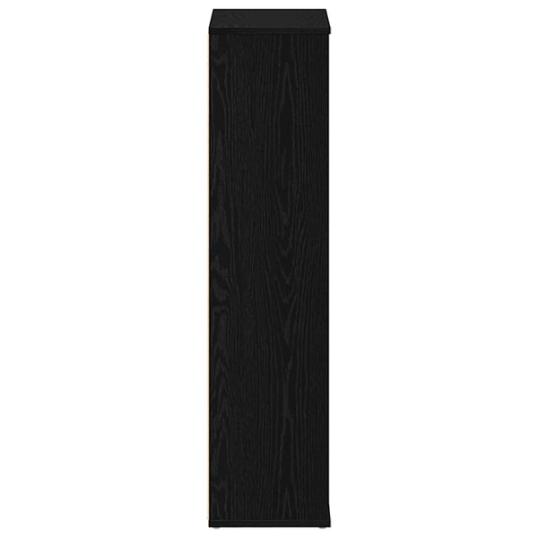 Bücherregal Schwarz Eichen-Optik 104 cm