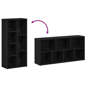 Bücherregal Schwarz Eichen-Optik 104 cm