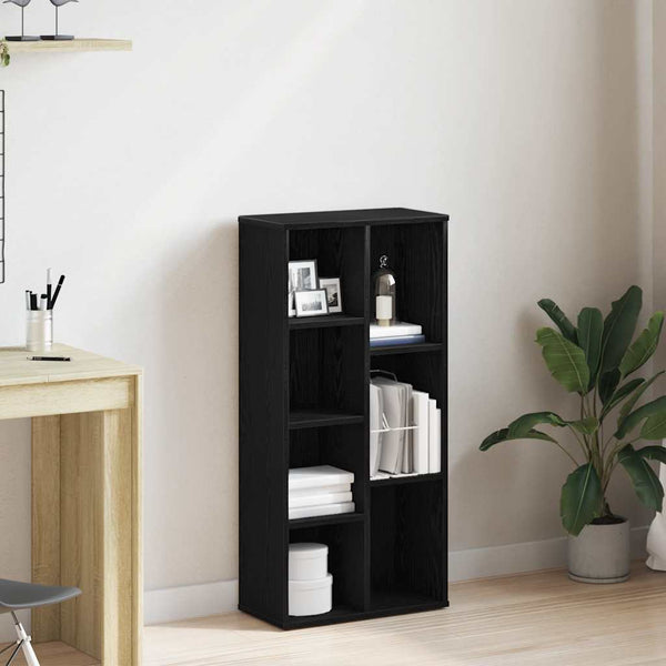 Bücherregal Schwarz Eichen-Optik 104 cm