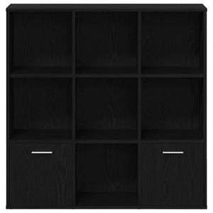 Schwarzes Bücherregal Eichenoptik, 98 cm