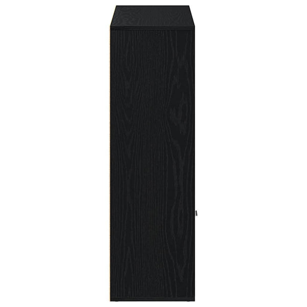 Schwarzes Bücherregal Eichenoptik, 98 cm