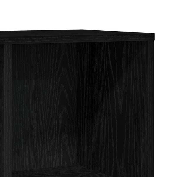 Schwarzes Bücherregal Eichenoptik, 98 cm