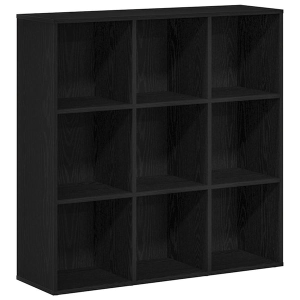 Bücherregal Eiche Schwarz, 98 cm