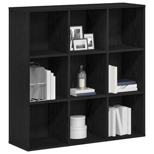 Bücherregal Eiche Schwarz, 98 cm