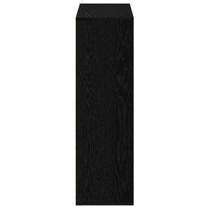 Bücherregal Eiche Schwarz, 98 cm