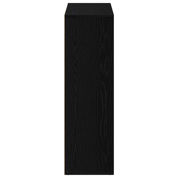 Bücherregal Eiche Schwarz, 98 cm