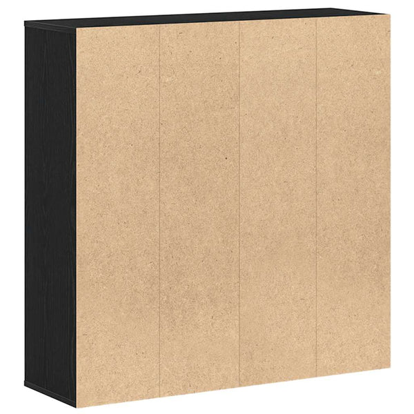 Bücherregal Eiche Schwarz, 98 cm