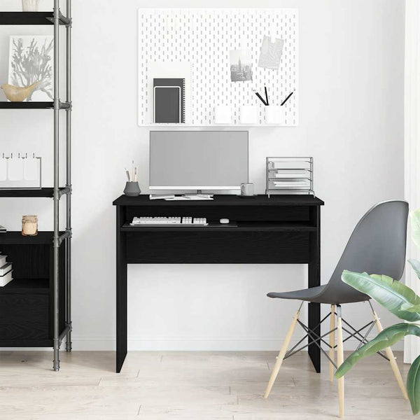 Schreibtisch Schwarz Eichenoptik 90x50 cm