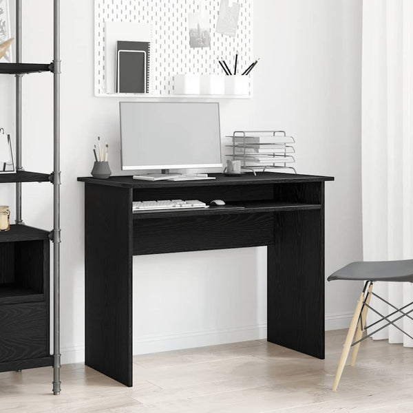Schreibtisch Schwarz Eichenoptik 90x50 cm