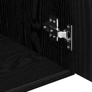 Schwarzes Sideboard Eichen-Optik, 91 cm