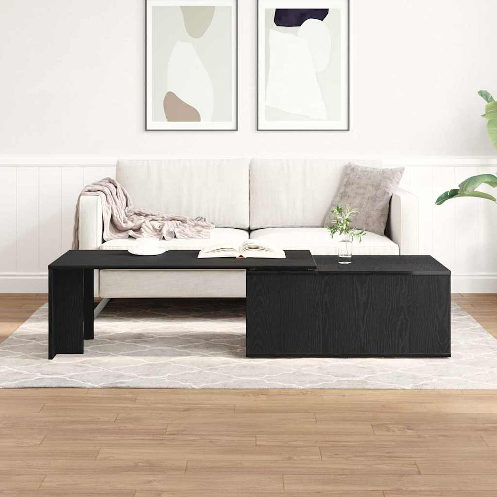 vidaXL Coffee Table Black Oak-Look 150 x 50 x 35 cm Engineered Wood