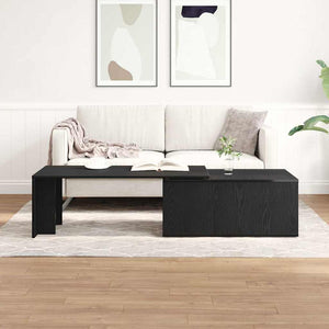 Schwarzer Couchtisch Eichenoptik 150 cm