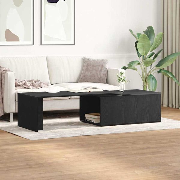 Schwarzer Couchtisch Eichenoptik 150 cm