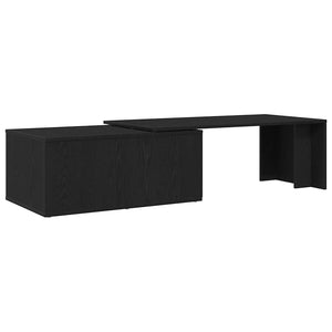 Schwarzer Couchtisch Eichenoptik 150 cm