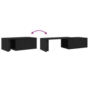 Schwarzer Couchtisch Eichenoptik 150 cm