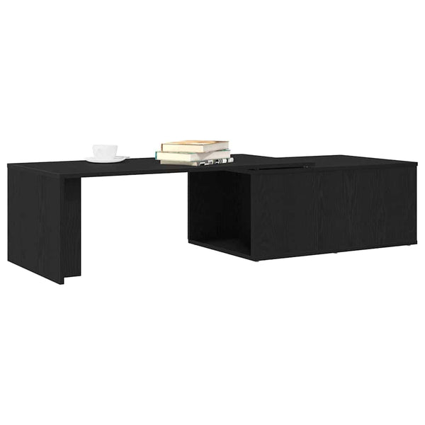 Schwarzer Couchtisch Eichenoptik 150 cm