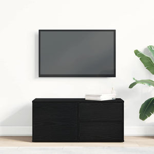 TV-Schrank Schwarz Eichen-Optik 80 cm