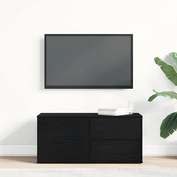 TV-Schrank Schwarz Eichen-Optik 80 cm