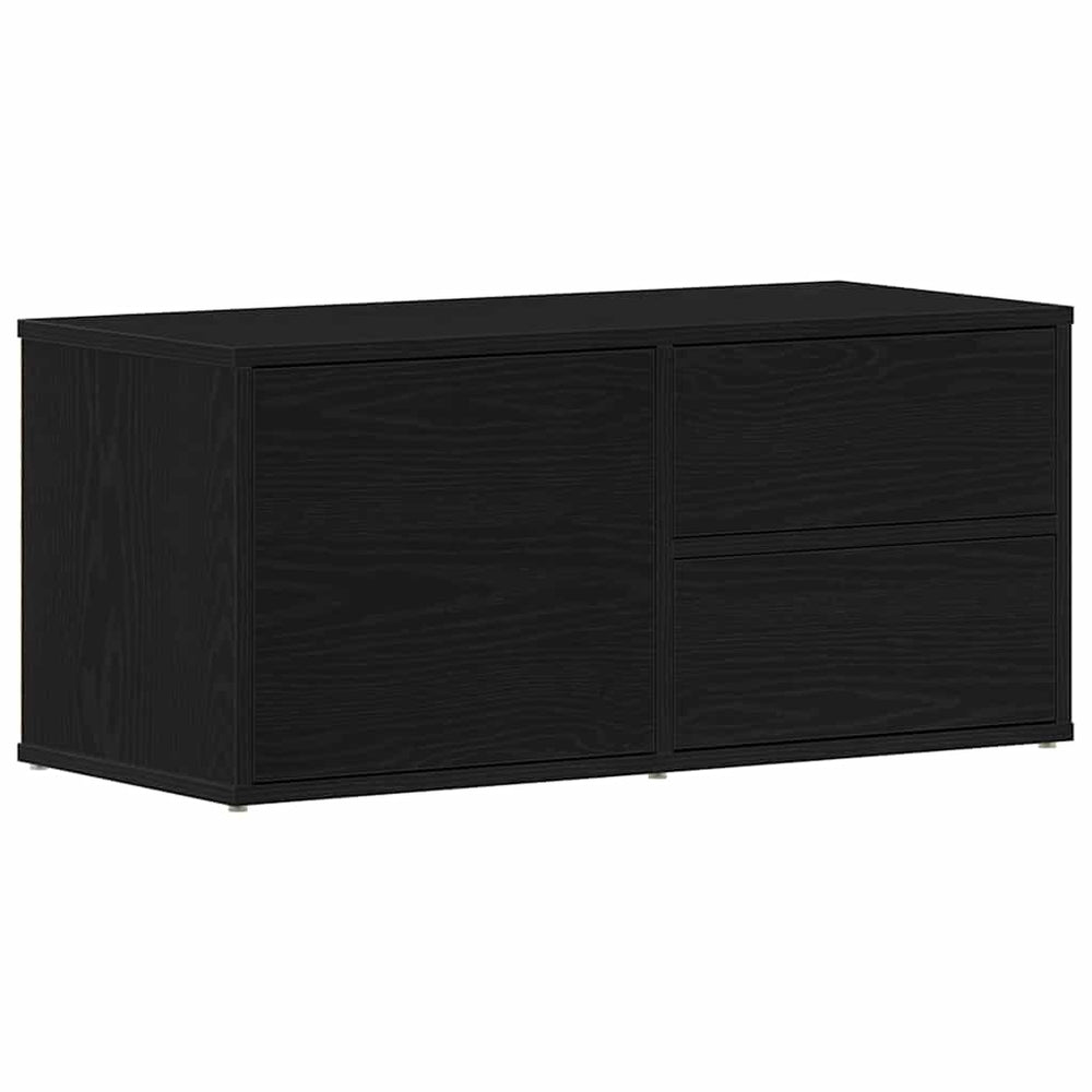 TV-Schrank Schwarz Eichen-Optik 80 cm