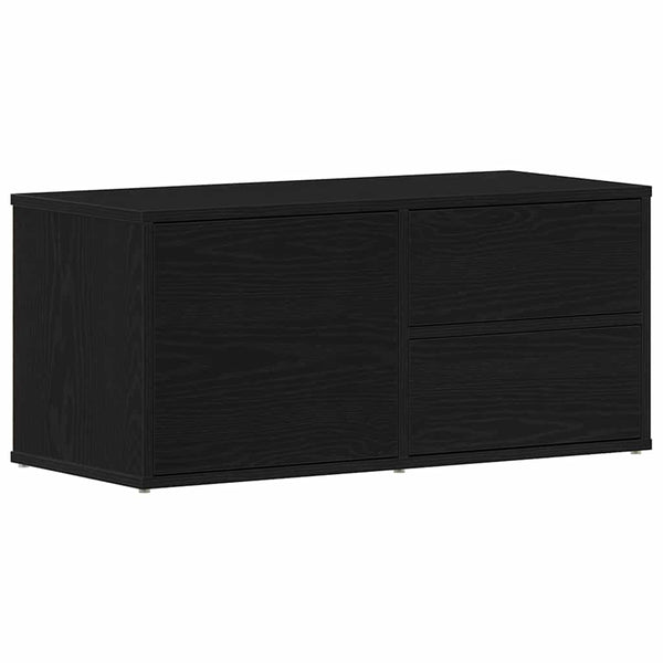TV-Schrank Schwarz Eichen-Optik 80 cm