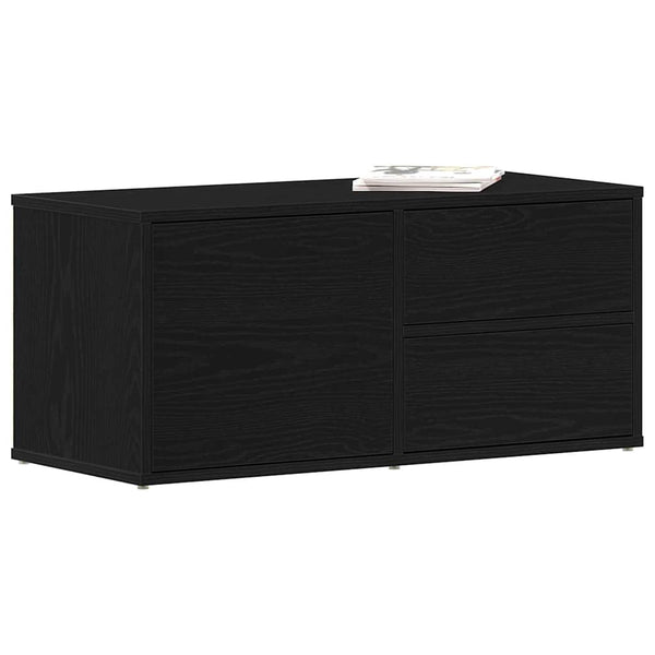 TV-Schrank Schwarz Eichen-Optik 80 cm