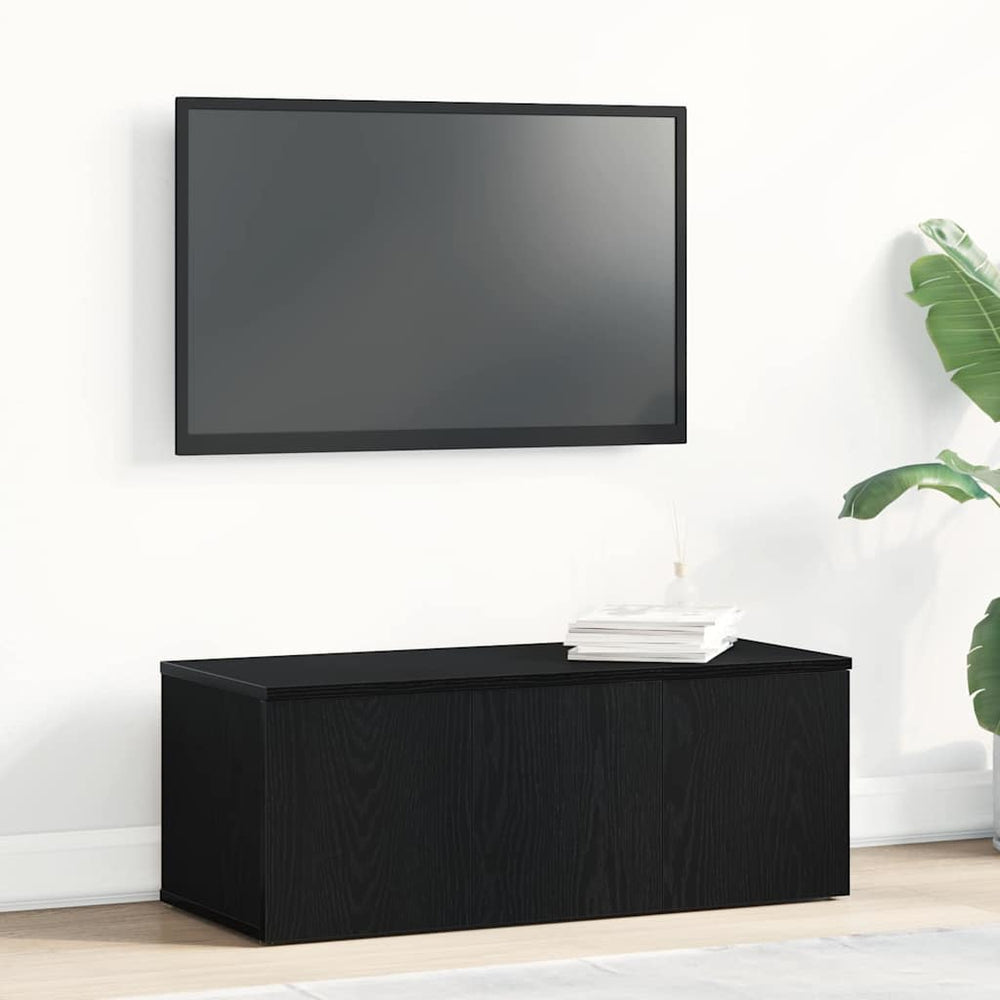 TV-Schrank Schwarz Eichen-Optik 80 cm