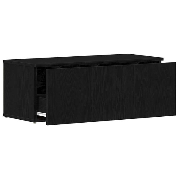 TV-Schrank Schwarz Eichen-Optik 80 cm
