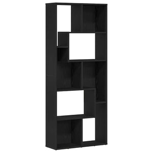 Schwarzes Bücherregal Eichen-Optik 161 cm