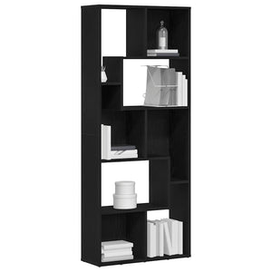Schwarzes Bücherregal Eichen-Optik 161 cm