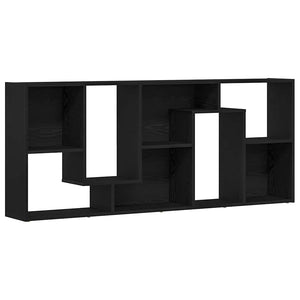 Schwarzes Bücherregal Eichen-Optik 161 cm